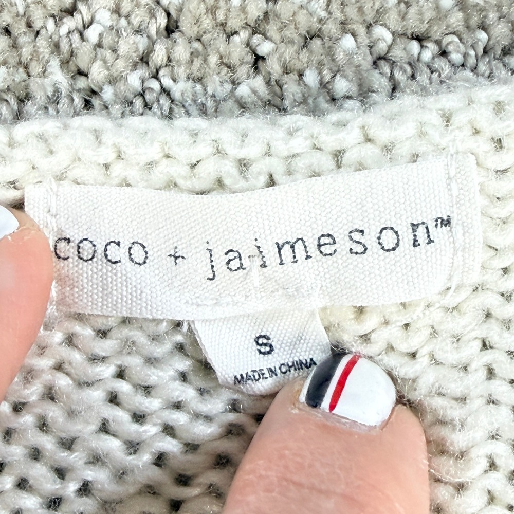 Coco + Jaimeson Sweater Womens S Multicolor Colorblock Striped Knit Pullover - Picture 2 of 6
